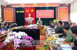Đồng chí Trần Quốc Vượng làm việc với Tỉnh ủy Lâm Đồng